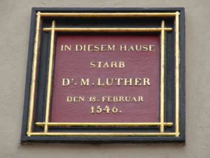 Eisleben-Sterbehaus Tafel